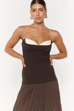 Nicolette Maxi Dress in Espresso