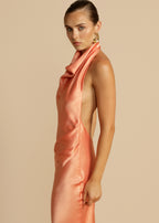 The Gaia Gown in Papaya