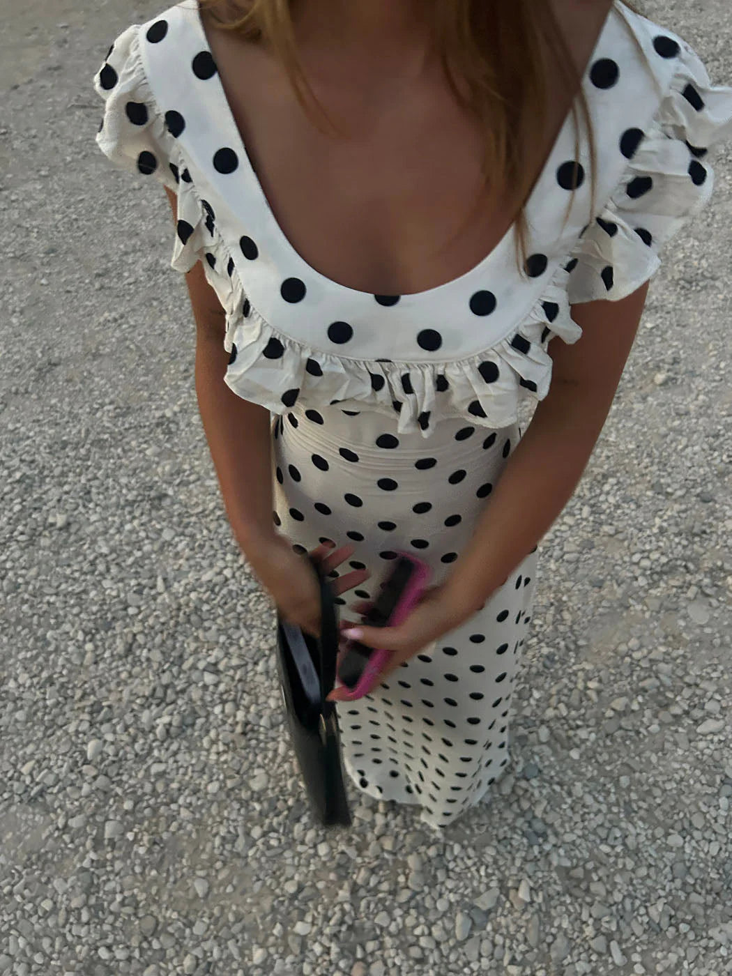 Luna Dress in White/Black