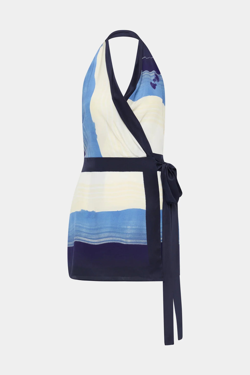 Mariner Halter Wrap Mini Dress