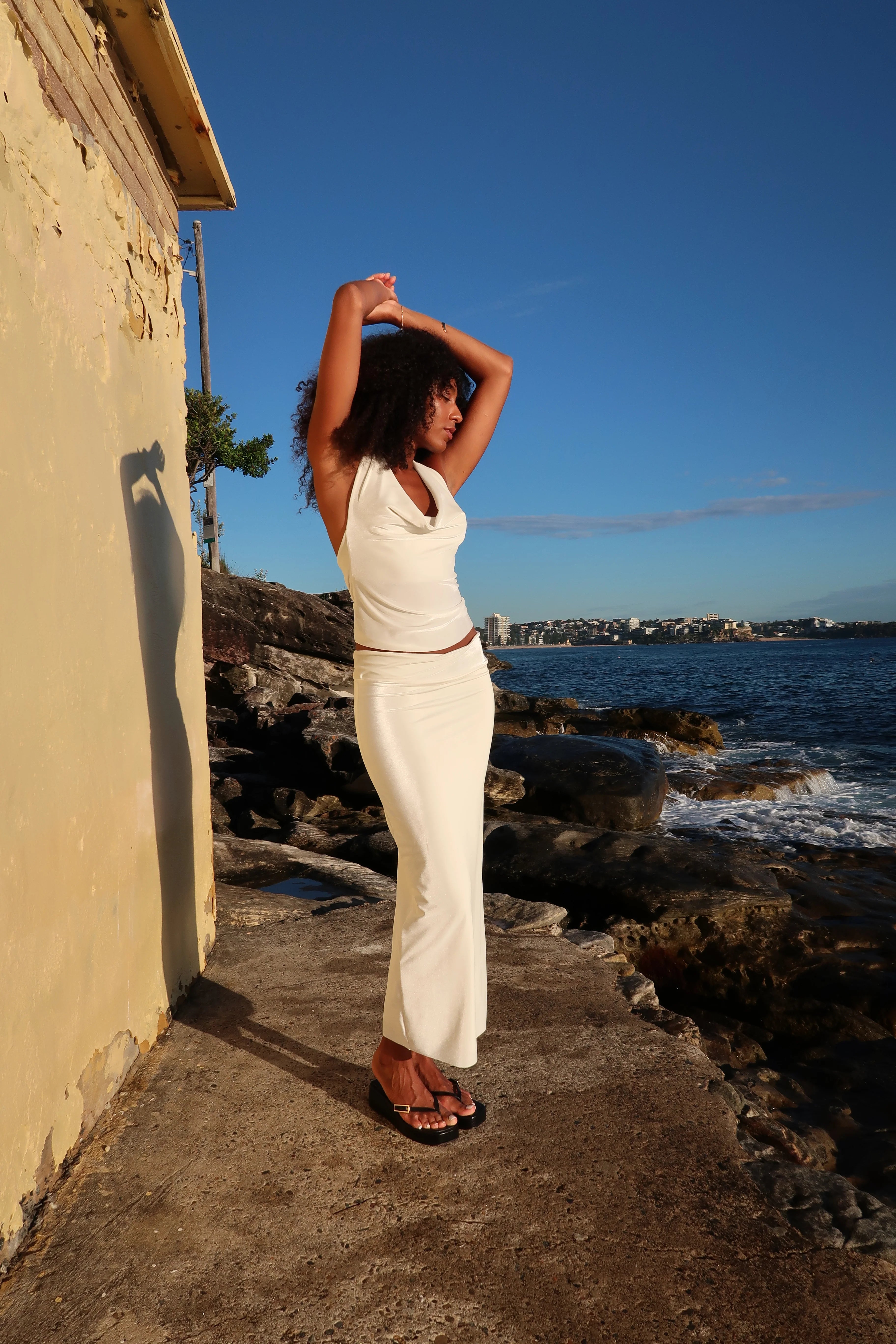 Goldie Top and Martini Maxi in Ivory