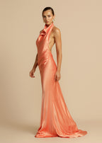 The Gaia Gown in Papaya