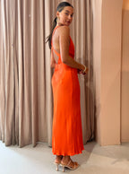 Milo Plunge Cross Back Midi Dress