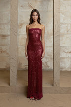 Elizabeth Dress in Ruby