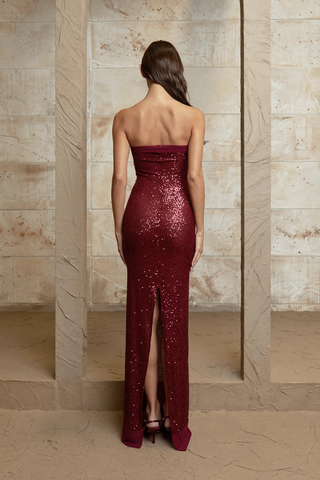 Elizabeth Dress in Ruby