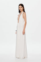 Jennifer Cupro Gown in Ivory