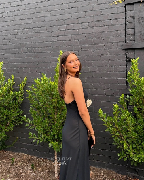 Deep V Sheer Long Slip Dress