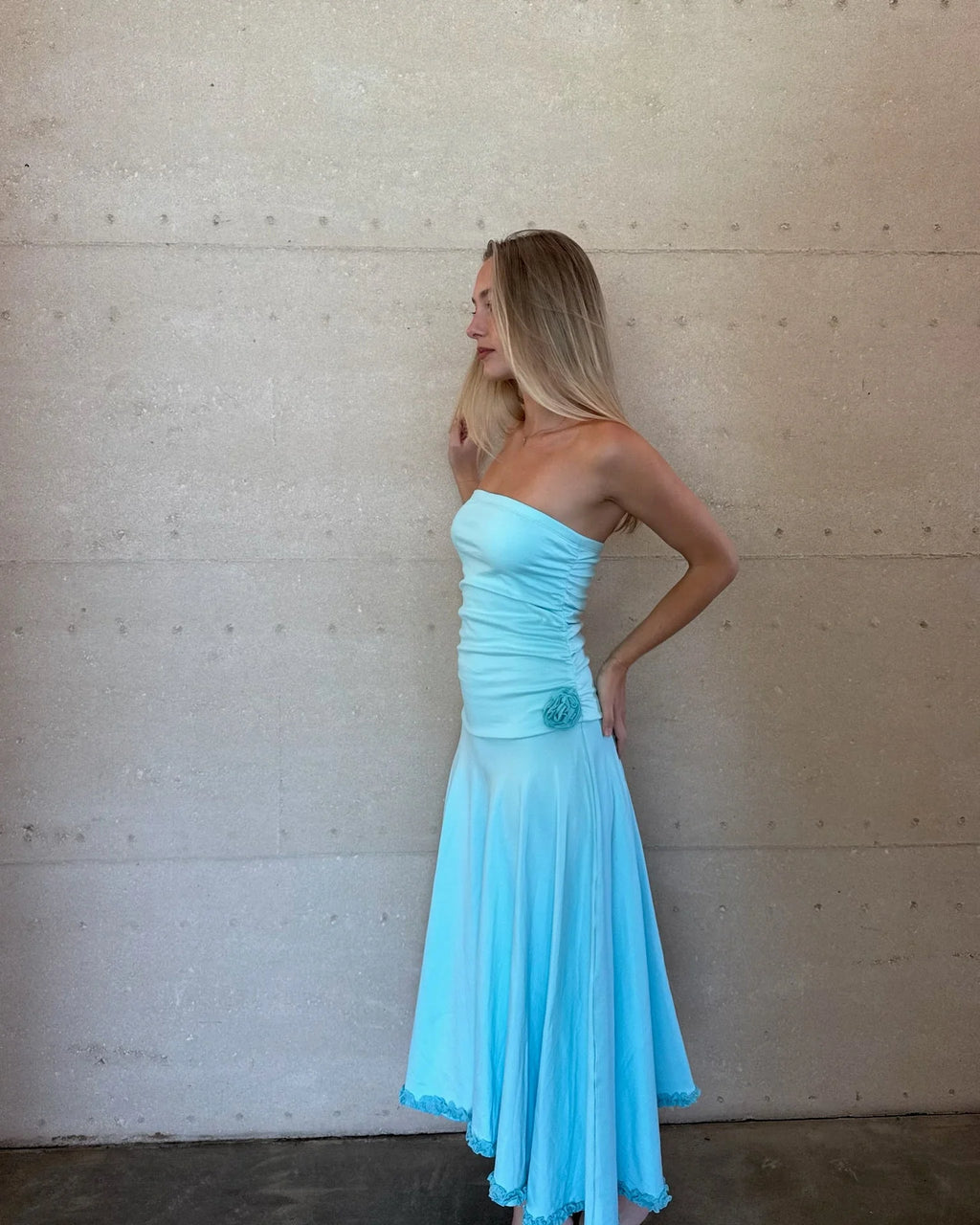 Mira Dress in Aquamarine
