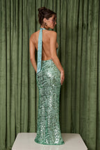 LIANA DRESS - SEAFOAM SEQUIN
