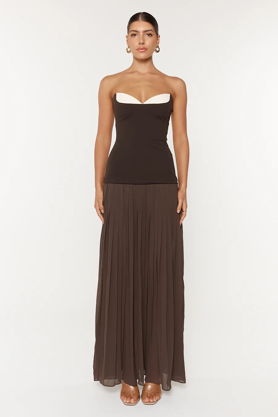 Nicolette Maxi Dress in Espresso