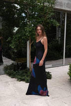 Midnight Lily Floral Slip Dress