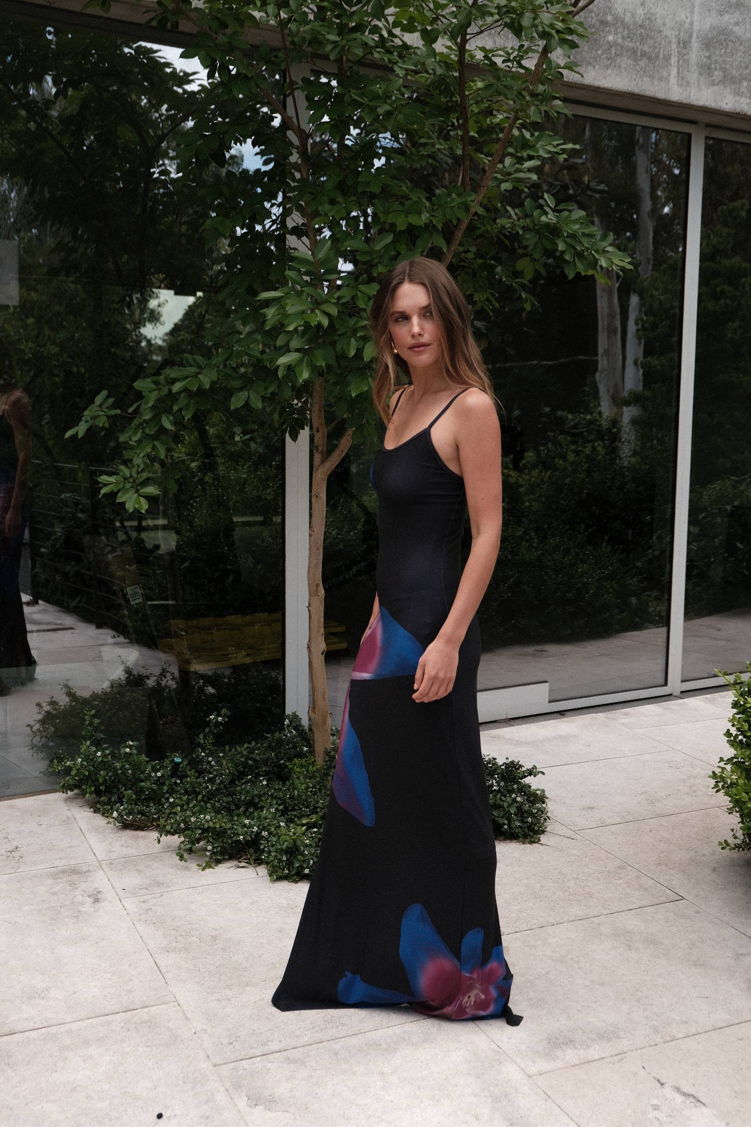 Midnight Lily Floral Slip Dress