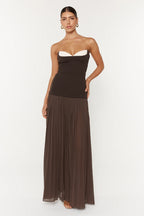 Nicolette Maxi Dress in Espresso