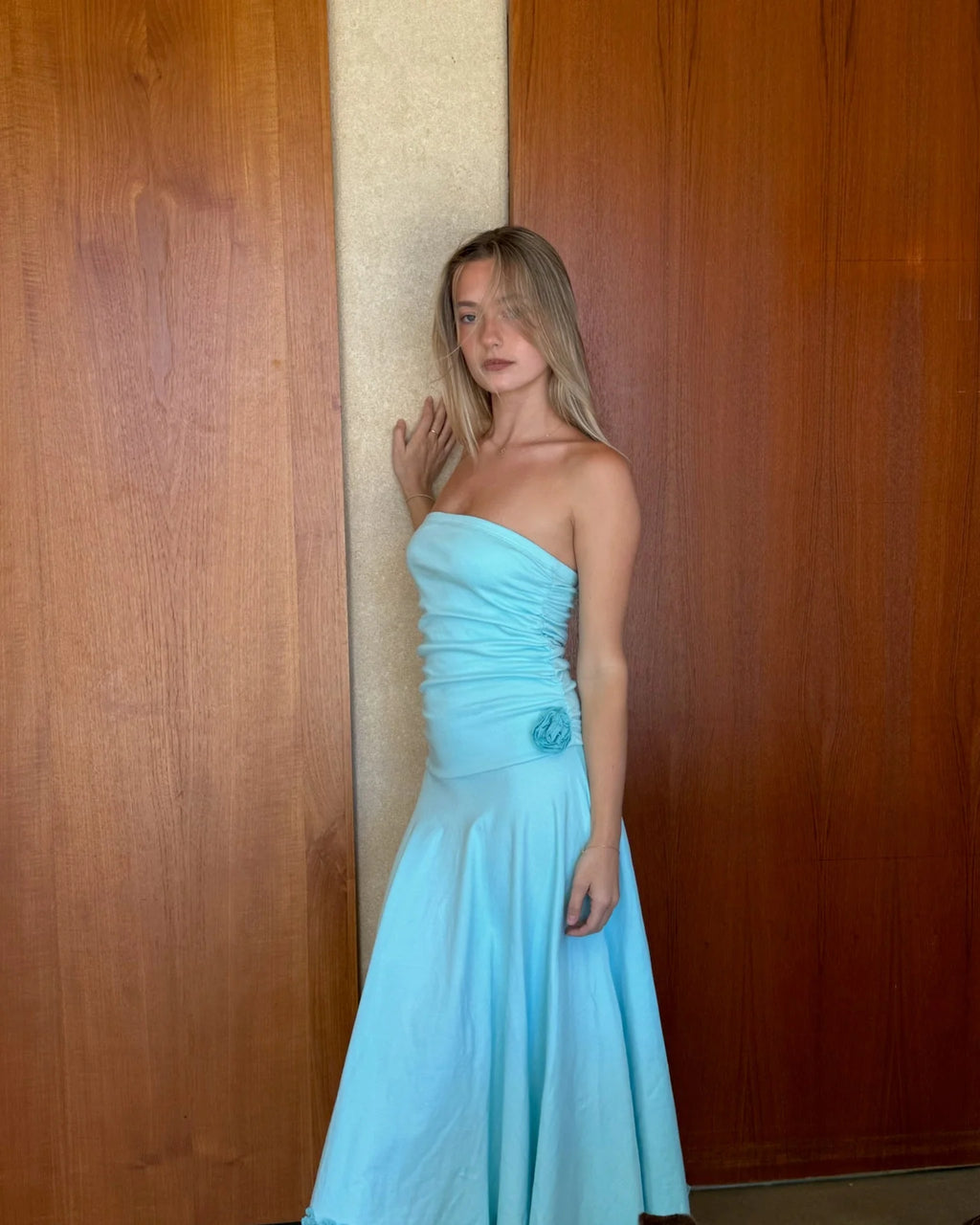 Mira Dress in Aquamarine