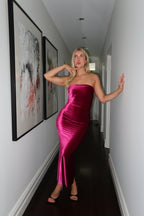 Camryn Maxi Dress and Sleeves in Magenta