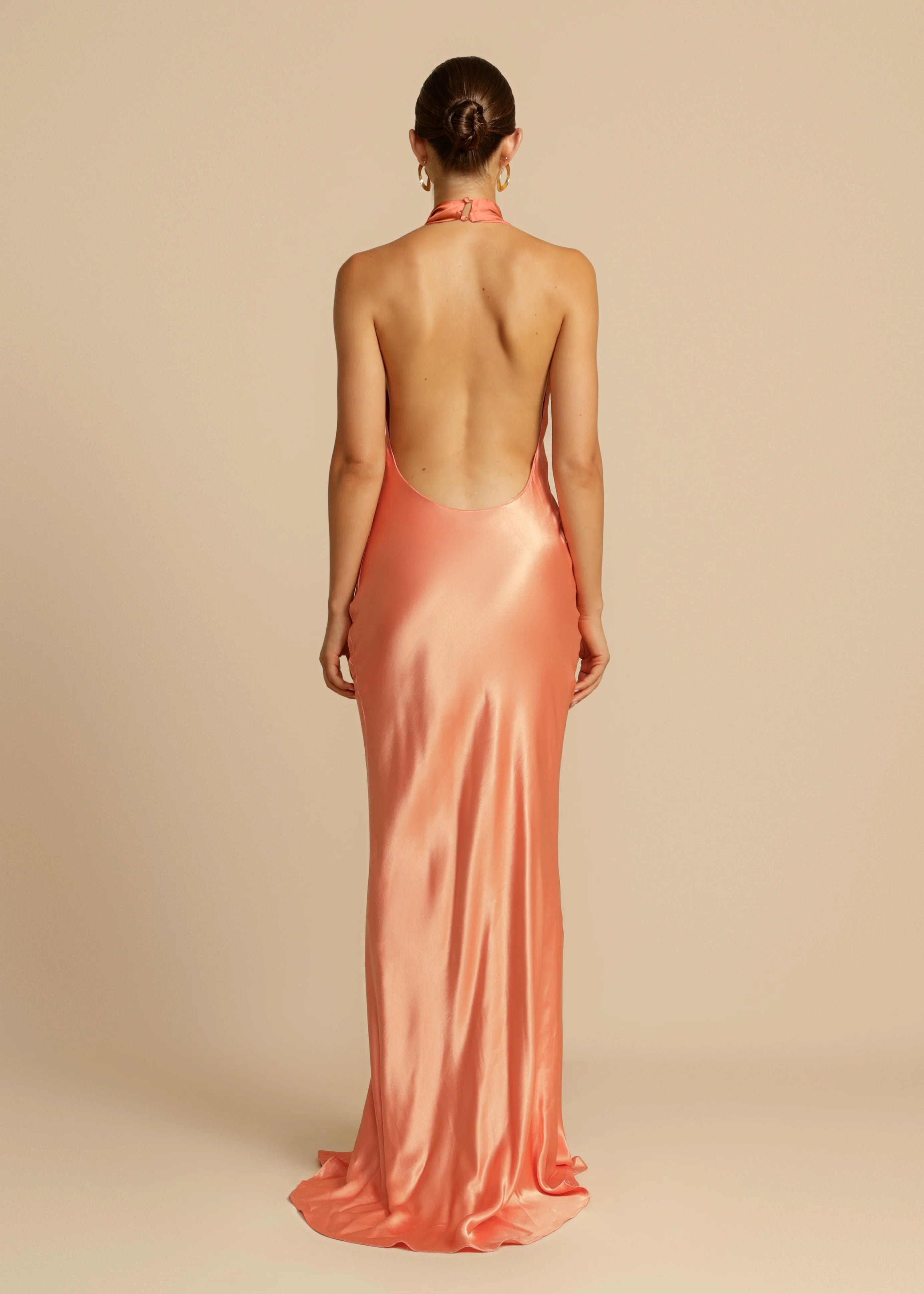 The Gaia Gown in Papaya