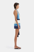 Mariner Halter Wrap Mini Dress