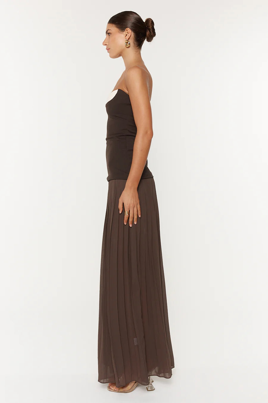 Nicolette Maxi Dress in Espresso