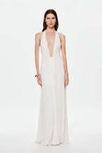 Jennifer Cupro Gown in Ivory