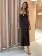 Sweet Obsession Slip Dress in Brown
