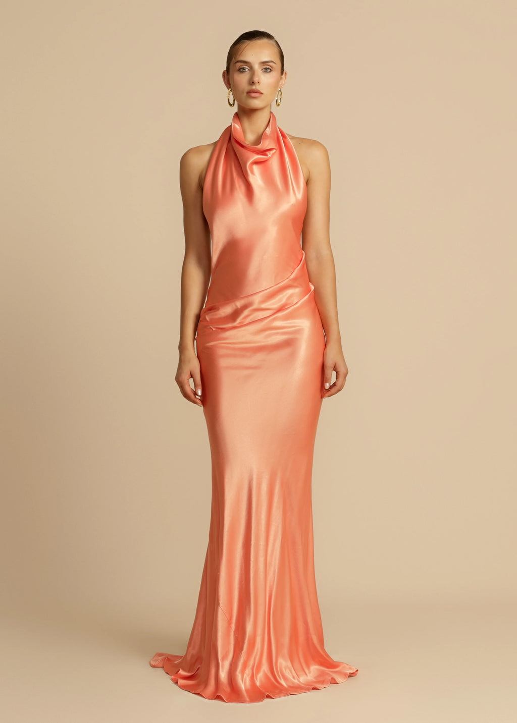 The Gaia Gown in Papaya
