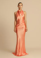 The Gaia Gown in Papaya