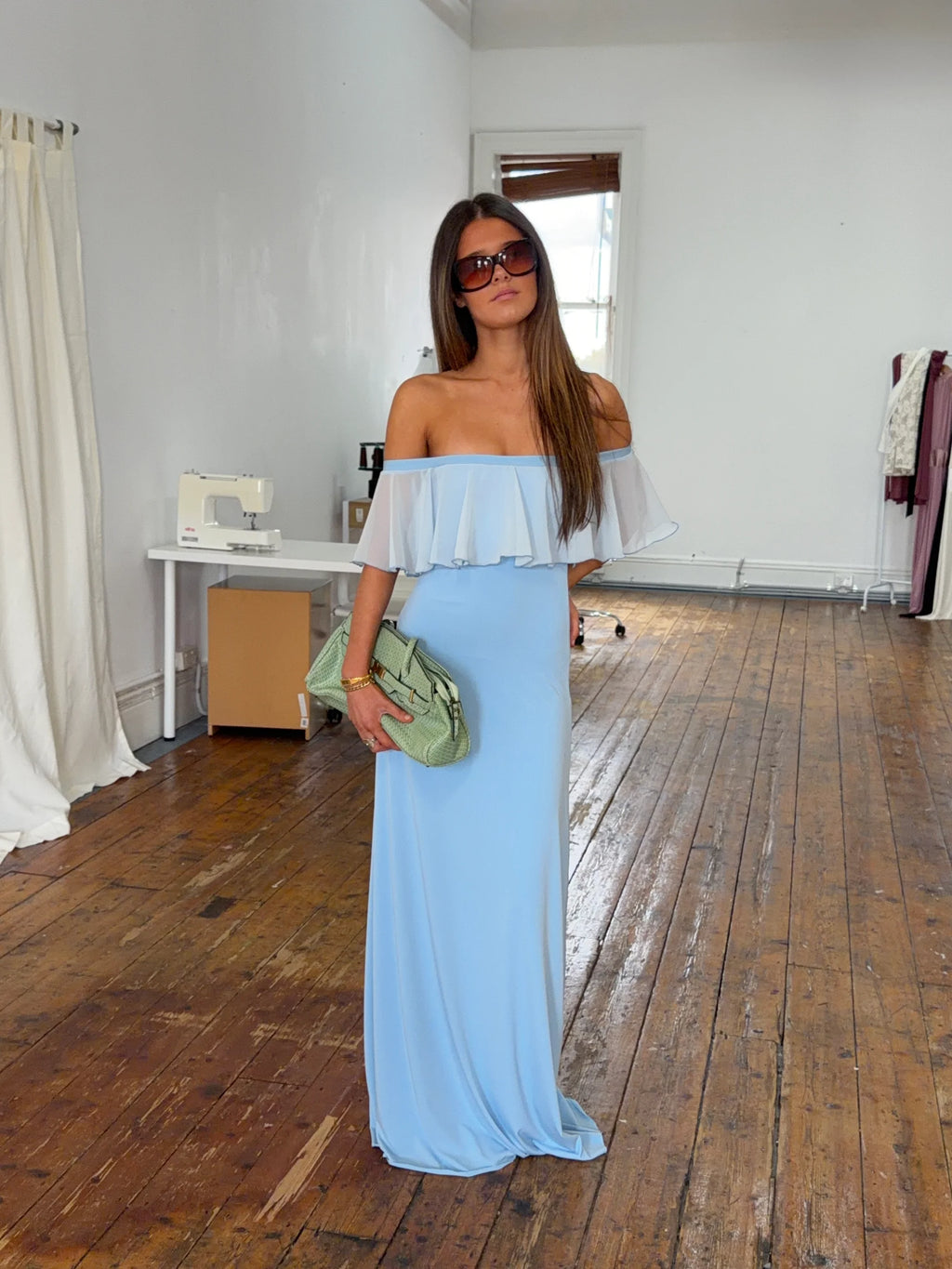 Physllis Dress in Baby Bue