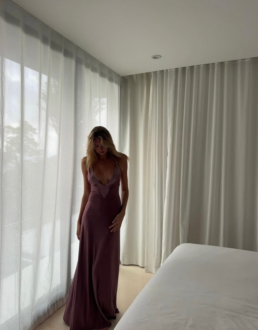 Rosa Gown in Mauve