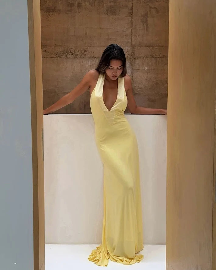 Rosa Gown in Lemon