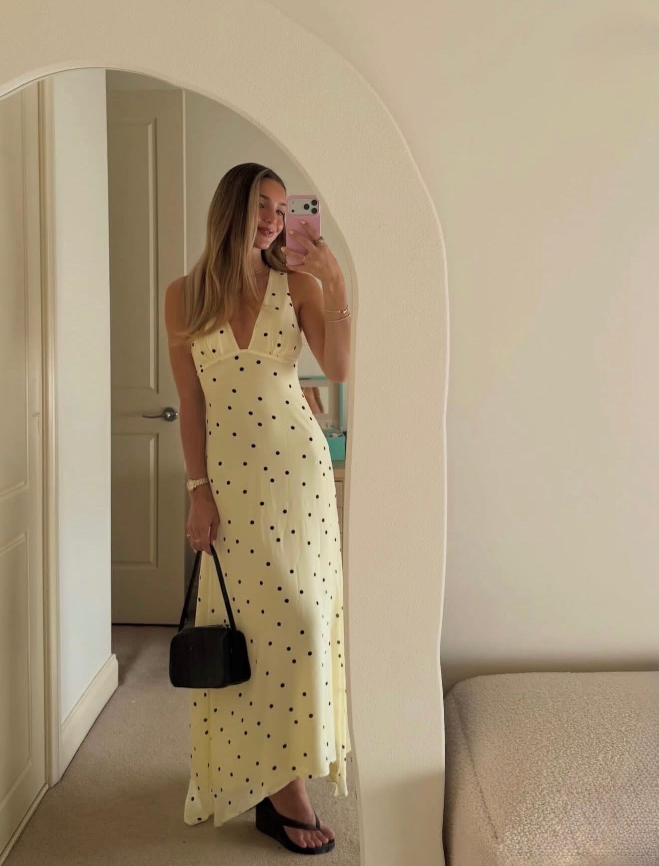 Sofia Maxi Dress in Lemon Icing