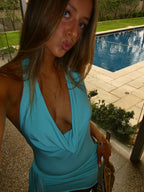 Olivia Mini Dress in Teal