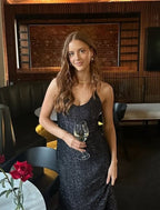Vintage Black Sparkle Dress