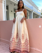 Akacia Maxi Dress in Cream Empress