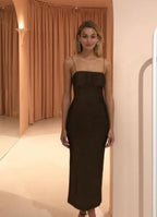 Anja Midi Dress in Copper