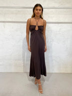 Sweet Obsession Slip Dress in Brown