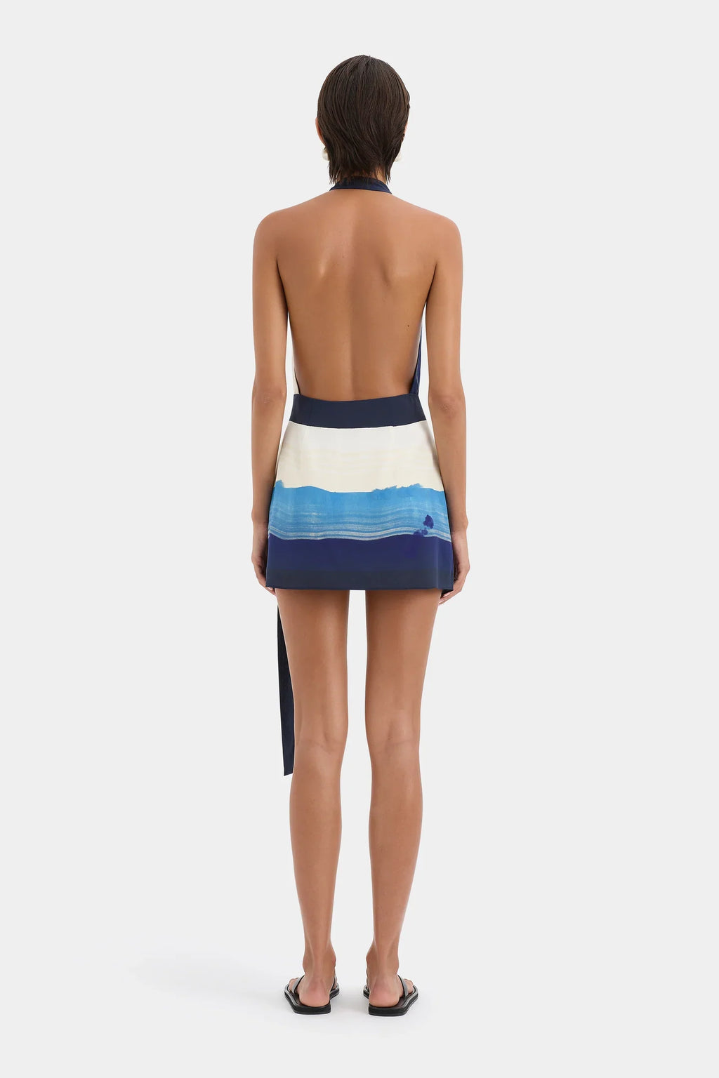 Mariner Halter Wrap Mini Dress