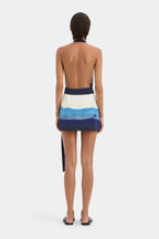 Mariner Halter Wrap Mini Dress