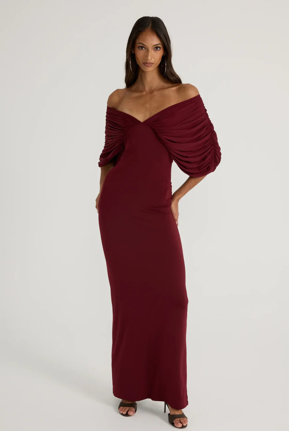 Neve Dress in Burgundy