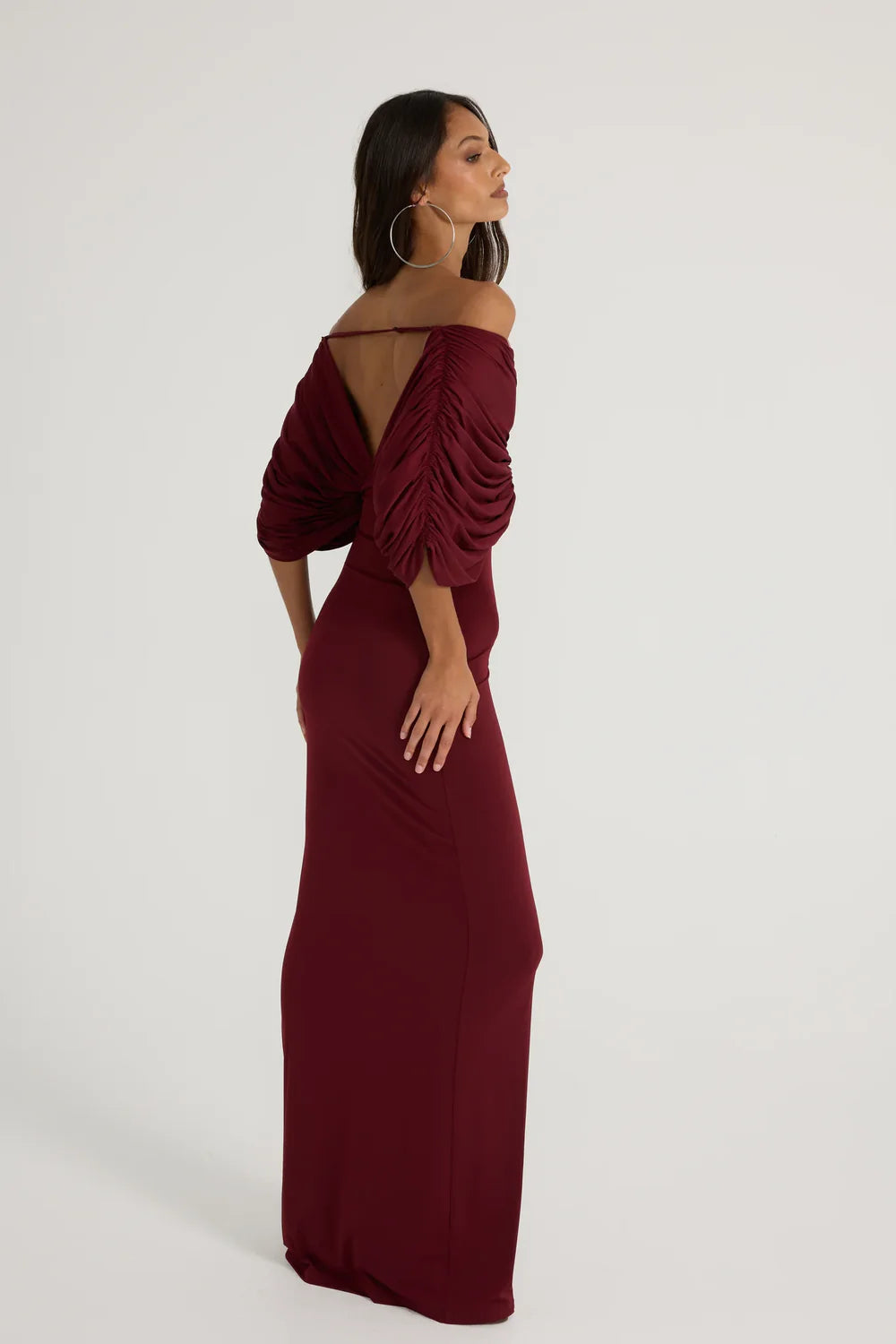Neve Dress in Burgundy