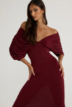 Neve Dress in Burgundy