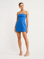 Spoerri Mini Dress in Cobalt Blue