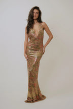 Liana Gown in Fleuir Sequin