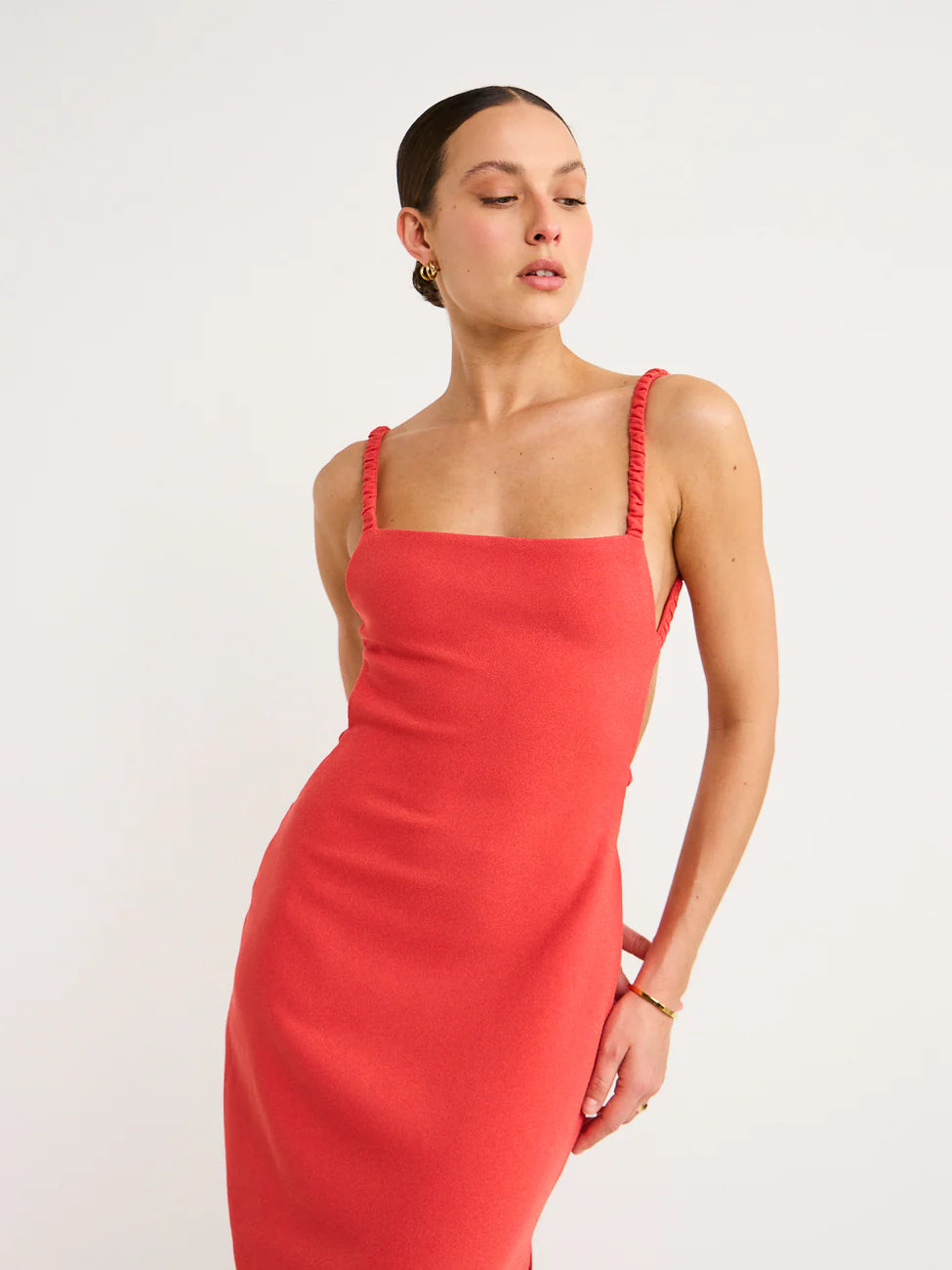 Spoerri Backless Gown In Red