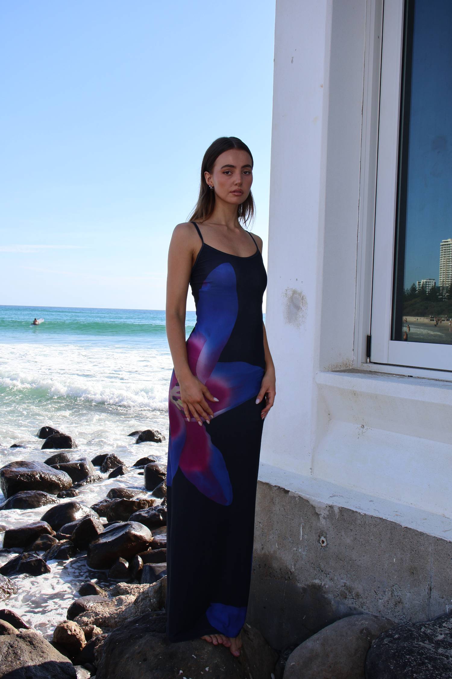 Midnight Lily Floral Slip Dress