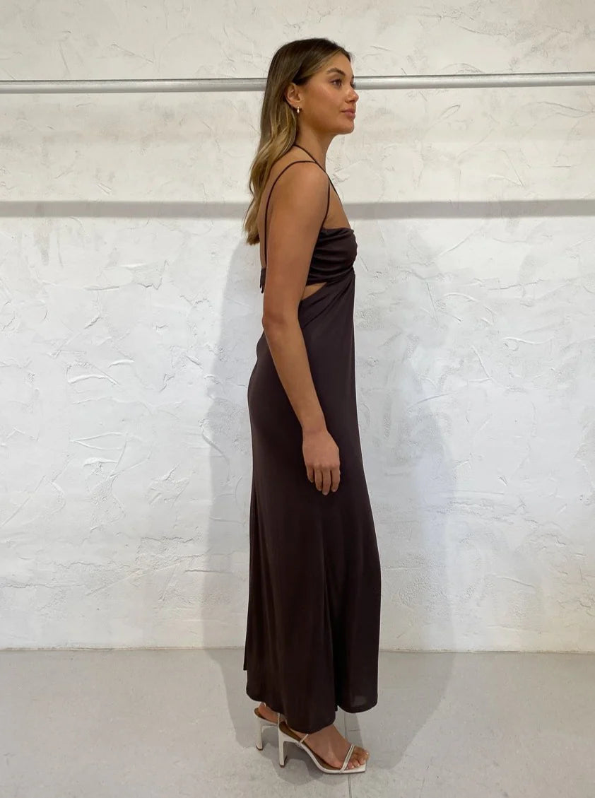 Sweet Obsession Slip Dress in Brown