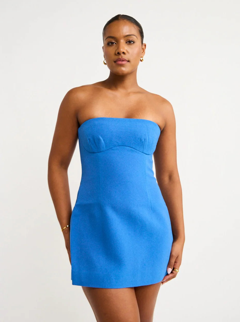 Spoerri Mini Dress in Cobalt Blue