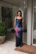 Midnight Lily Floral Slip Dress