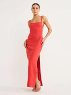 Spoerri Backless Gown In Red