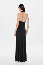 Jennifer Cupro Gown in Black