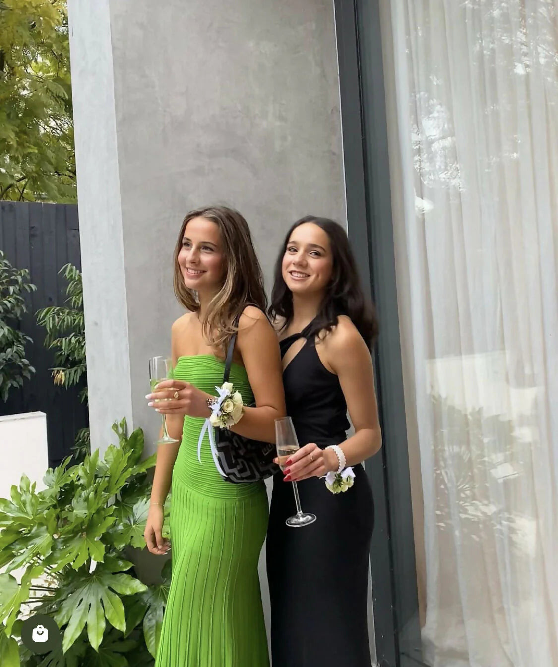 Knitted Bandeau Maxi Dress in Green